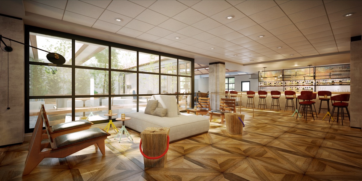 Freepoint Hotel Lobby rendering provided