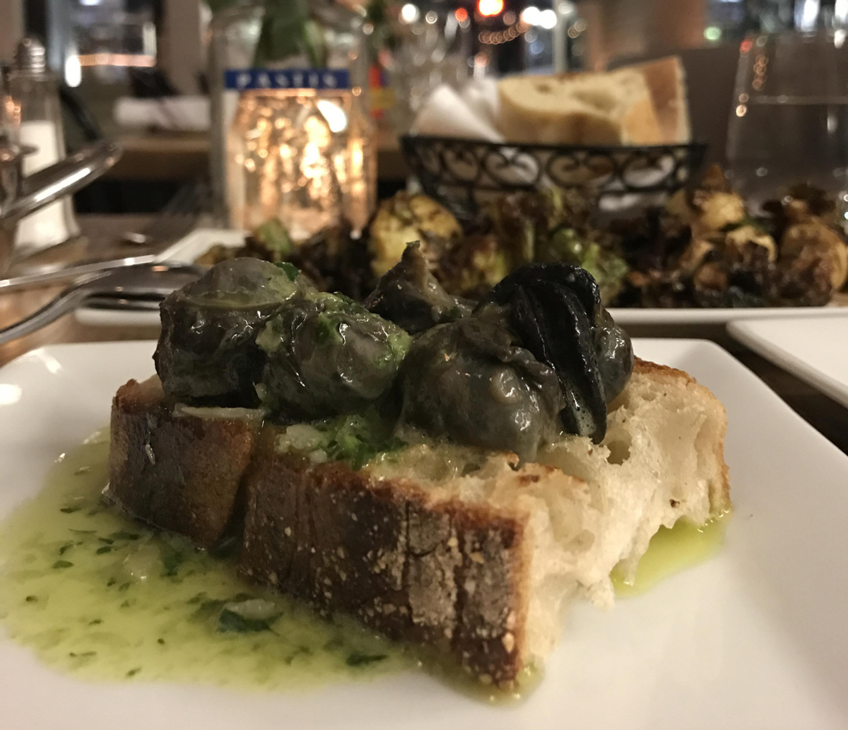 Snack Attack Escargot Toast At Frenchie