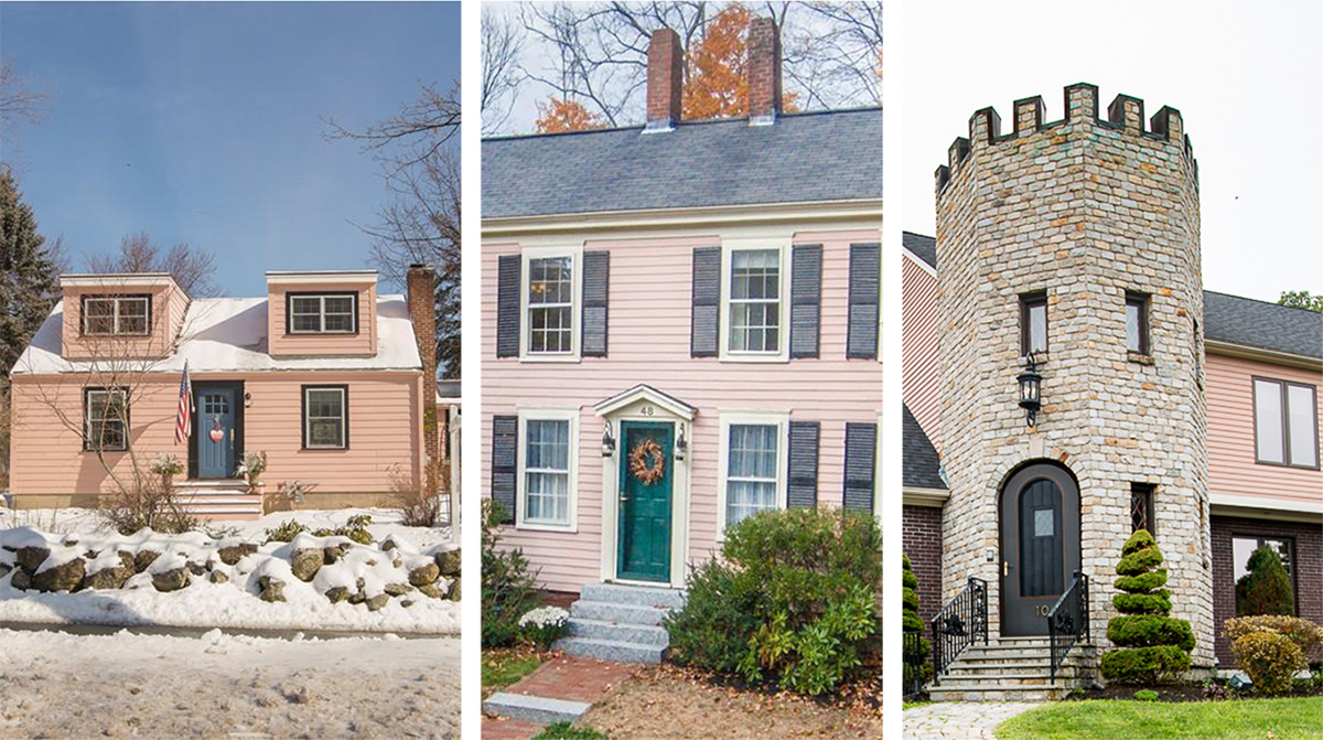 Five Pink Homes For Sale In Massachusetts   Pink Houses Social 