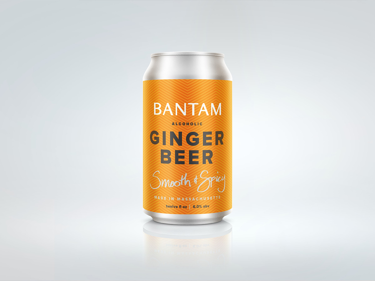 A mockup of the Ginger Beer cans, to be released by Bantam in early April 2017