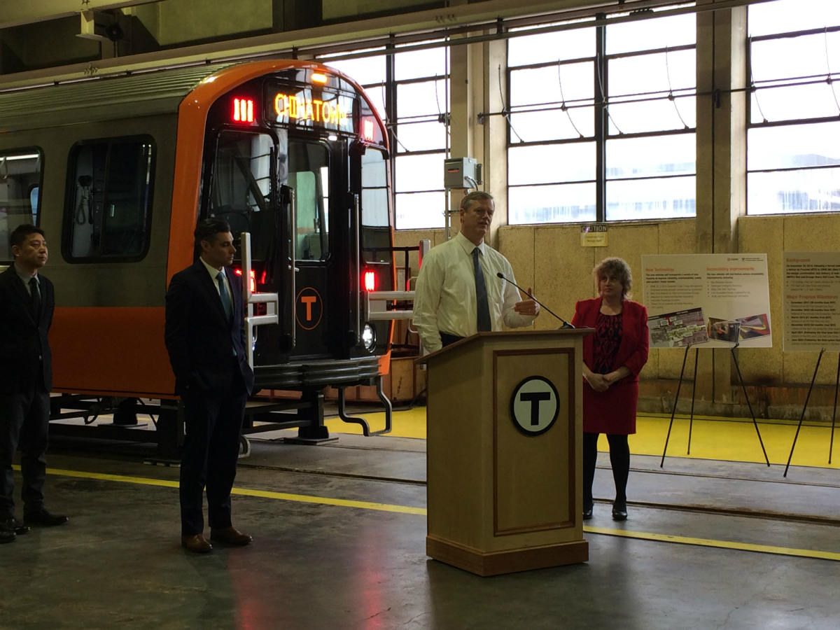 Charlie Baker Visits MBTA