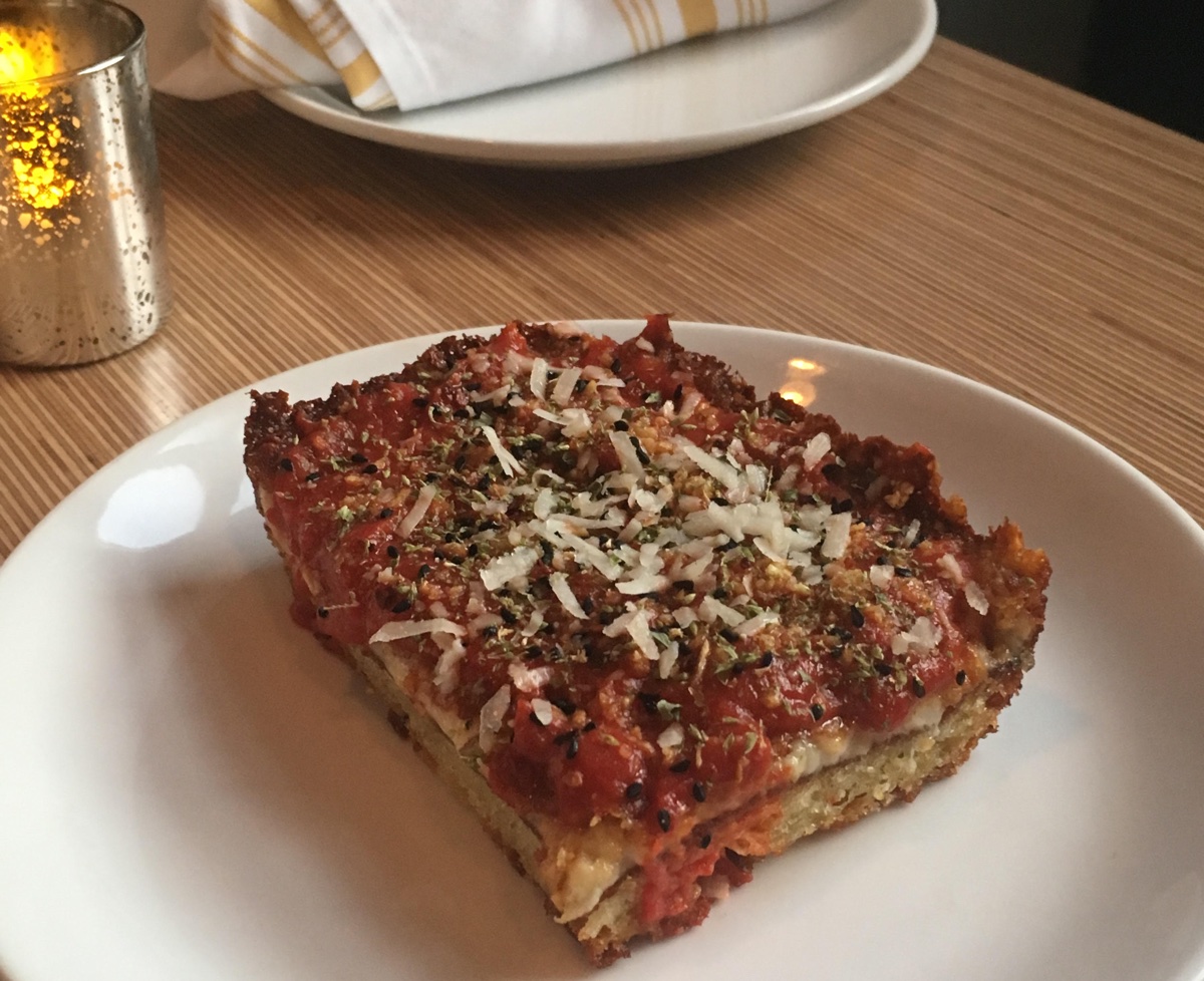 A Detroit slice of pizza at Tapestry. / Photo provided