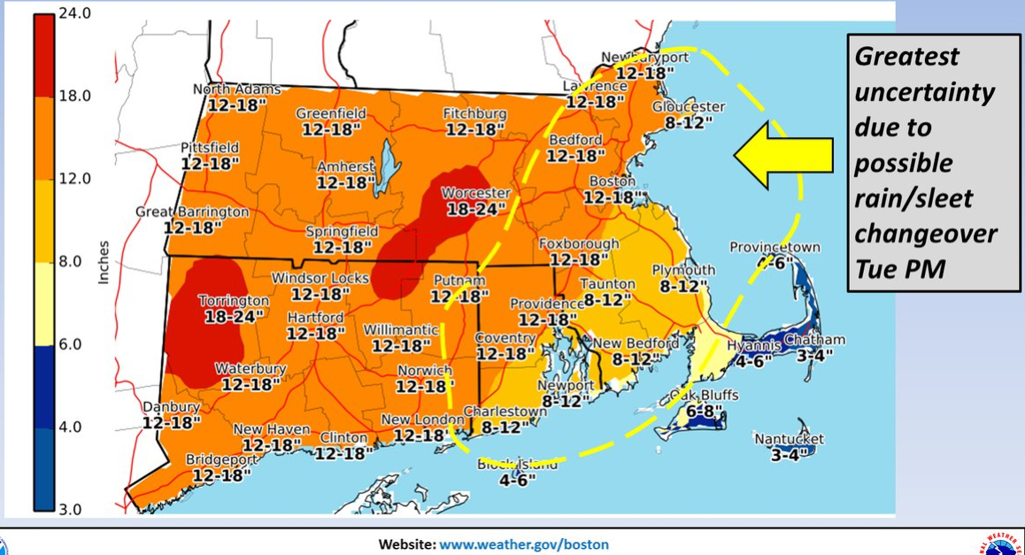 Beware A Ton of Snow Is Coming to Boston