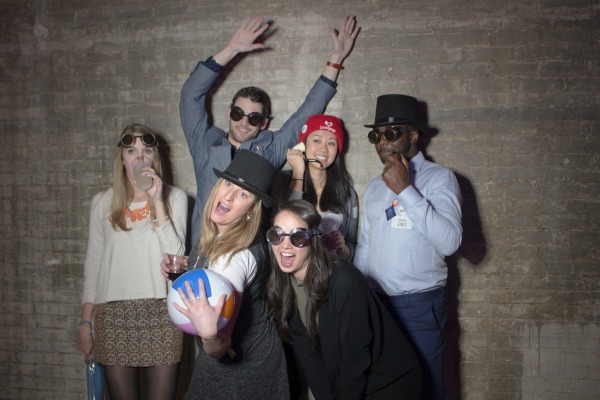 Party goers trying out the Sharingbox photo booth / Photo by Christine Belsky