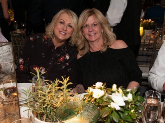 Event sponsors, Elaine MacElroy and Cheryl Eckel enjoy the evening / Photo by Melissa Ostrow