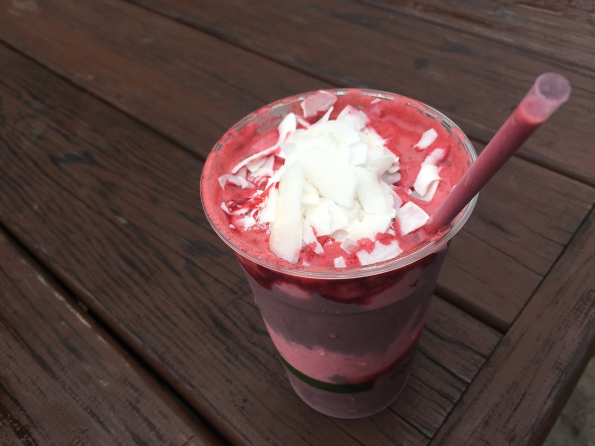 The Juice Union in Somerville made a magical strawberry-açai smoothie