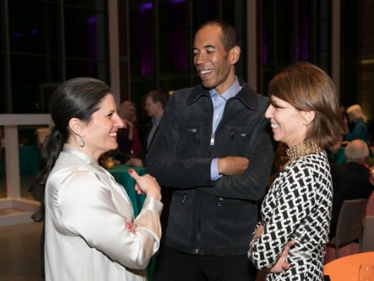 Katie Getchell, Deputy Director, MFA, with Daren Bascome and Chris Needham of Proverb / Photo by Michael Blanchard