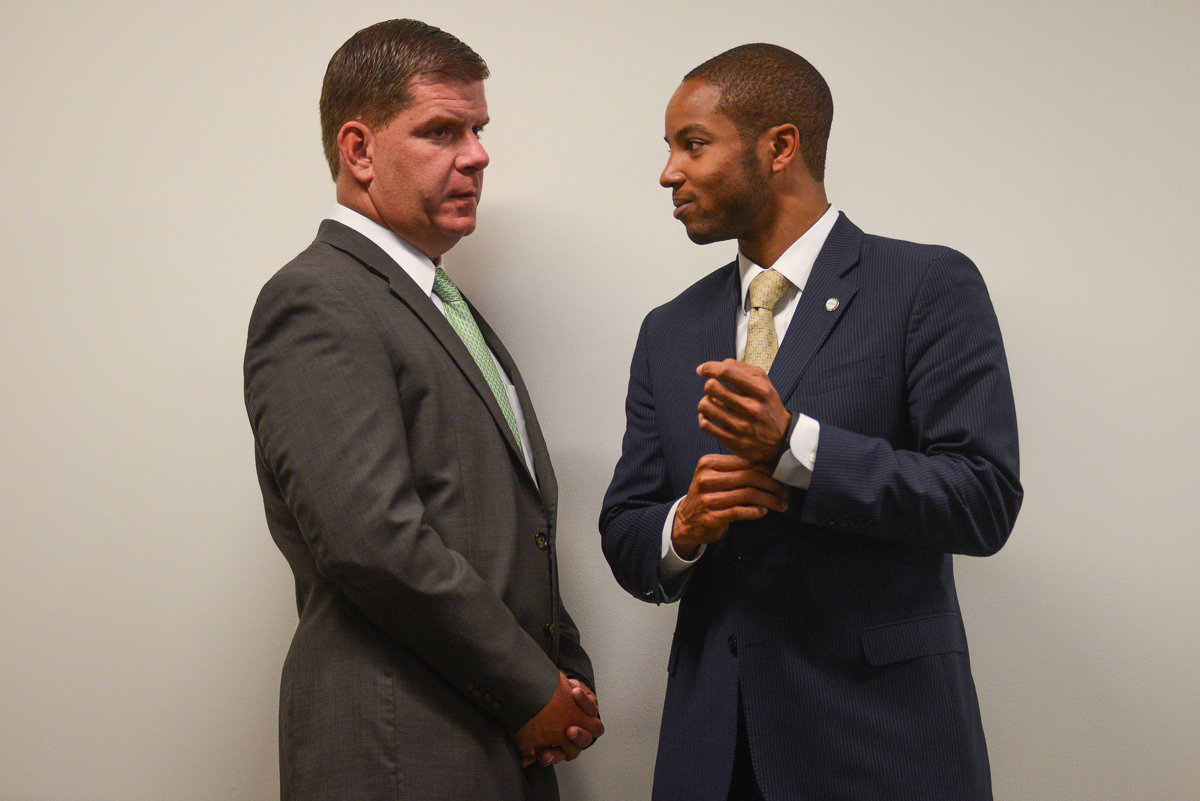 Walsh and Blackmon. Photo via Mayor's Office/Jeremiah Robinson