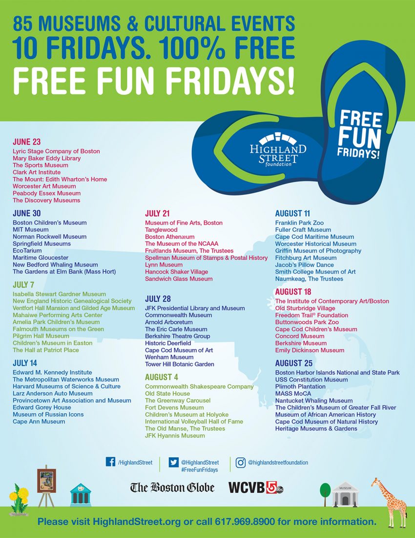 Free Fun Fridays 2017 Schedule Boston Magazine