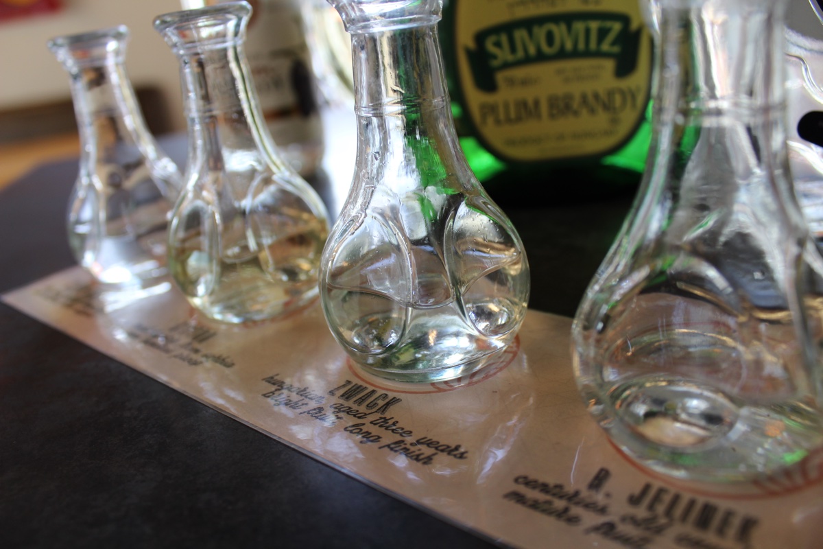 Slivovitz flight at Mamaleh's