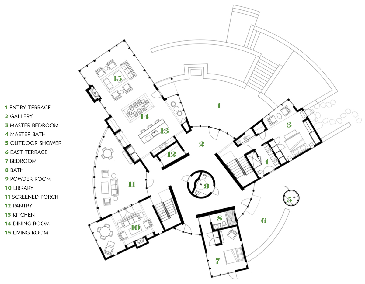 circular house marthas vineyard floor plan