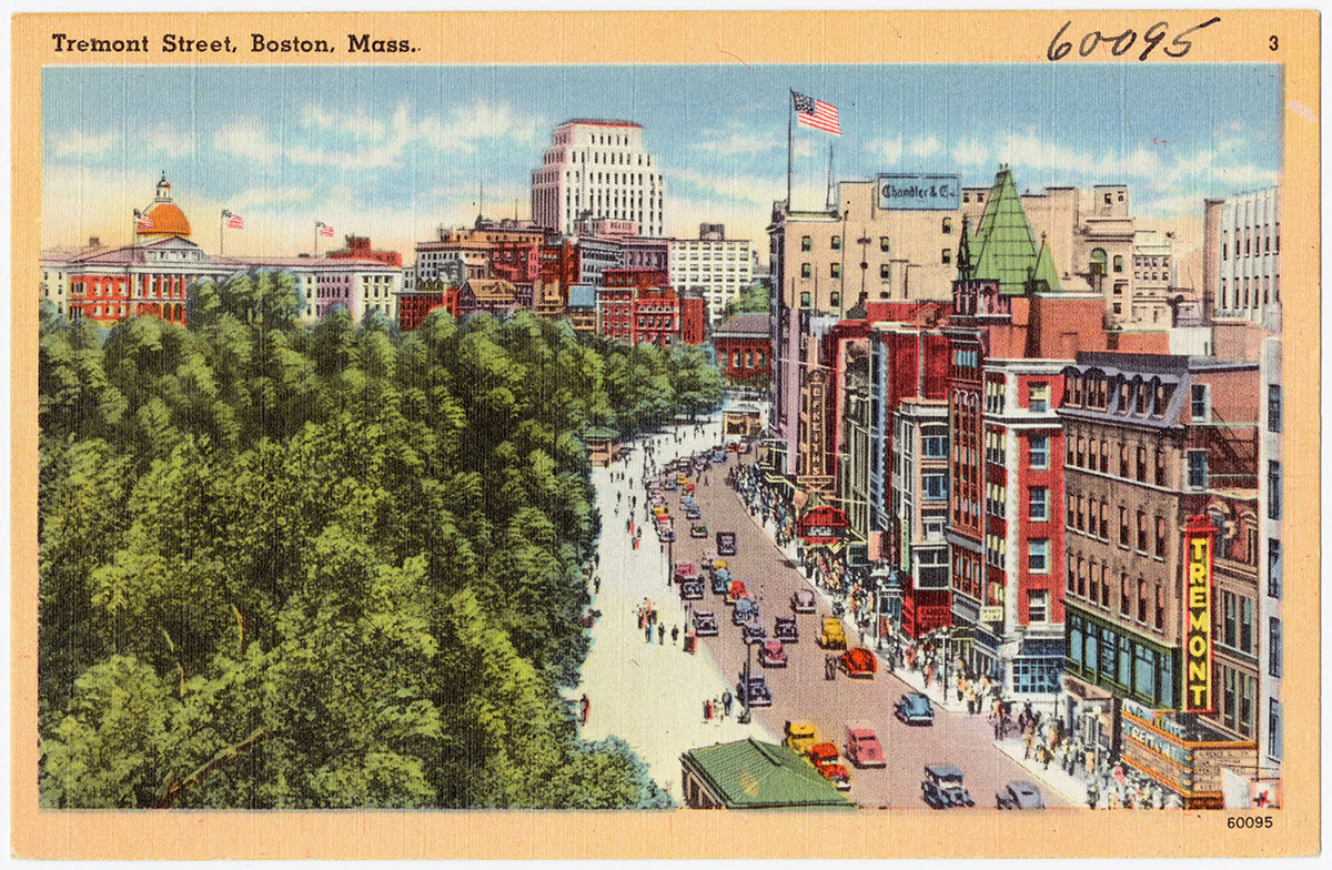vintage postcards boston