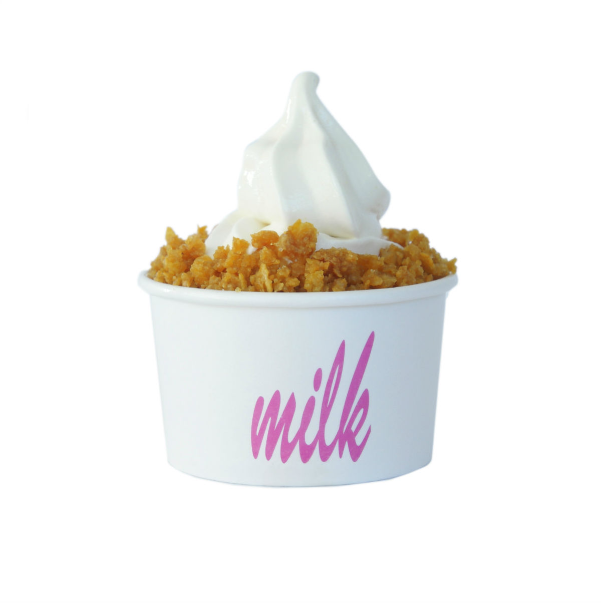 Milk Bar's iconic Cereal Milk soft serve. / Photo via Milk Bar