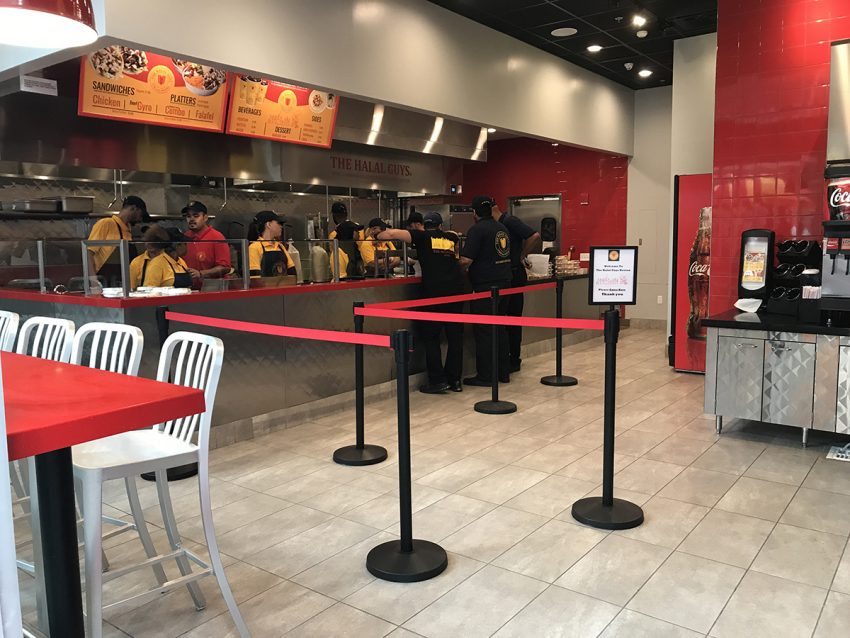 The Halal Guys in Boston's Theatre District on opening day