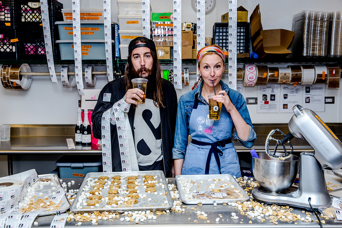 Michael Lastoria of &Pizza and Milk Bar creator Christina Tosi