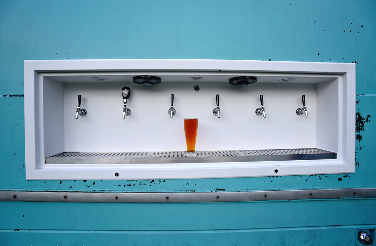 A pint poured from Tapped Beer Truck