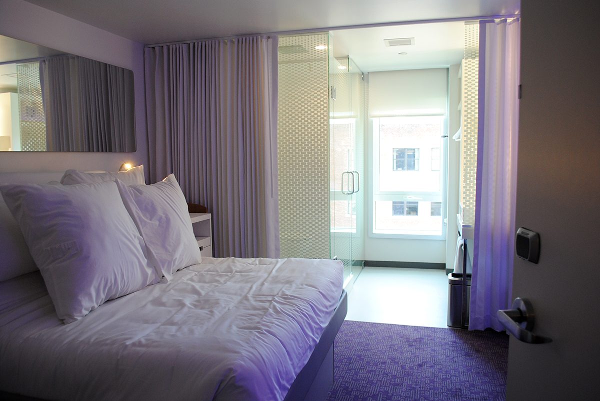 Here's a First Look Inside the Tiny Rooms at Yotel Boston in the Seaport