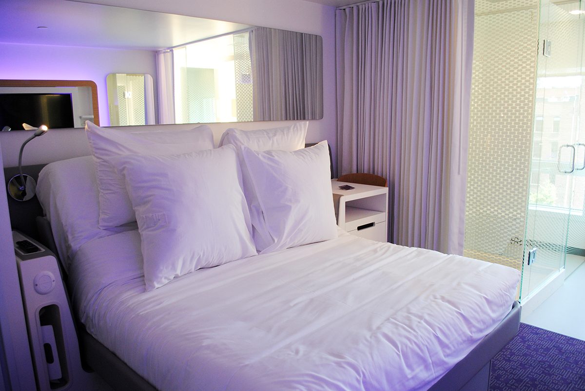 Here's a First Look Inside the Tiny Rooms at Yotel Boston in the Seaport