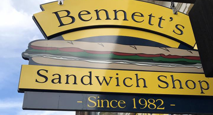 Bennett's Sandwich Shop sign Boston