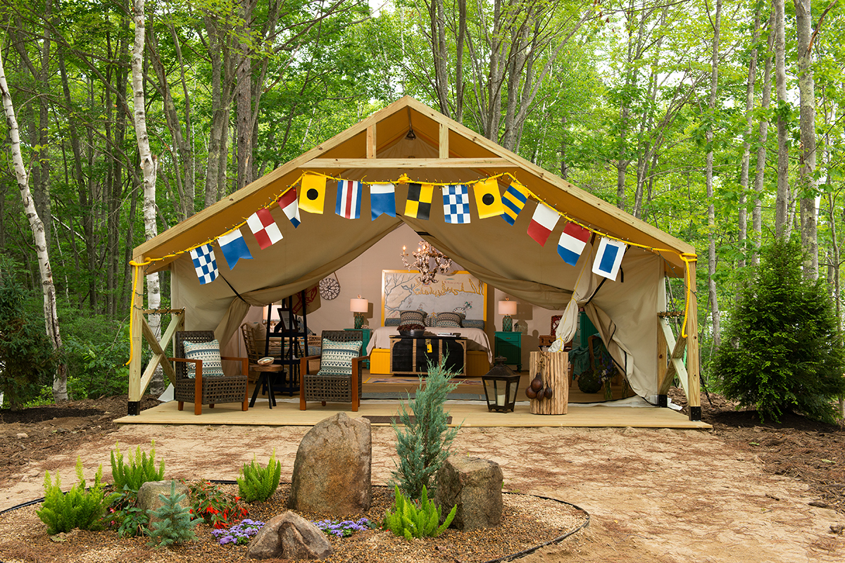 sandy pines maine glamping