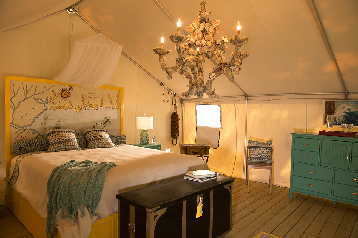 sandy pines maine glamping