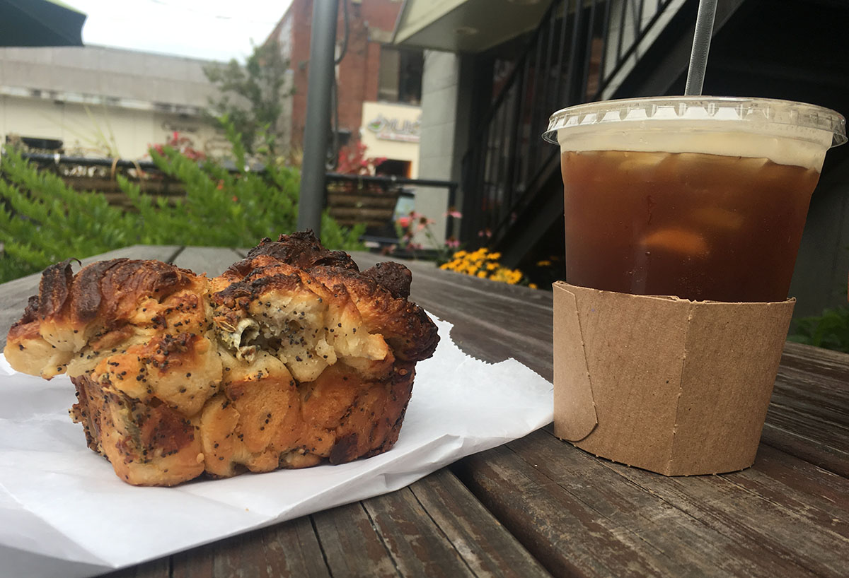 Everything monkey bread at Bloc Cafe