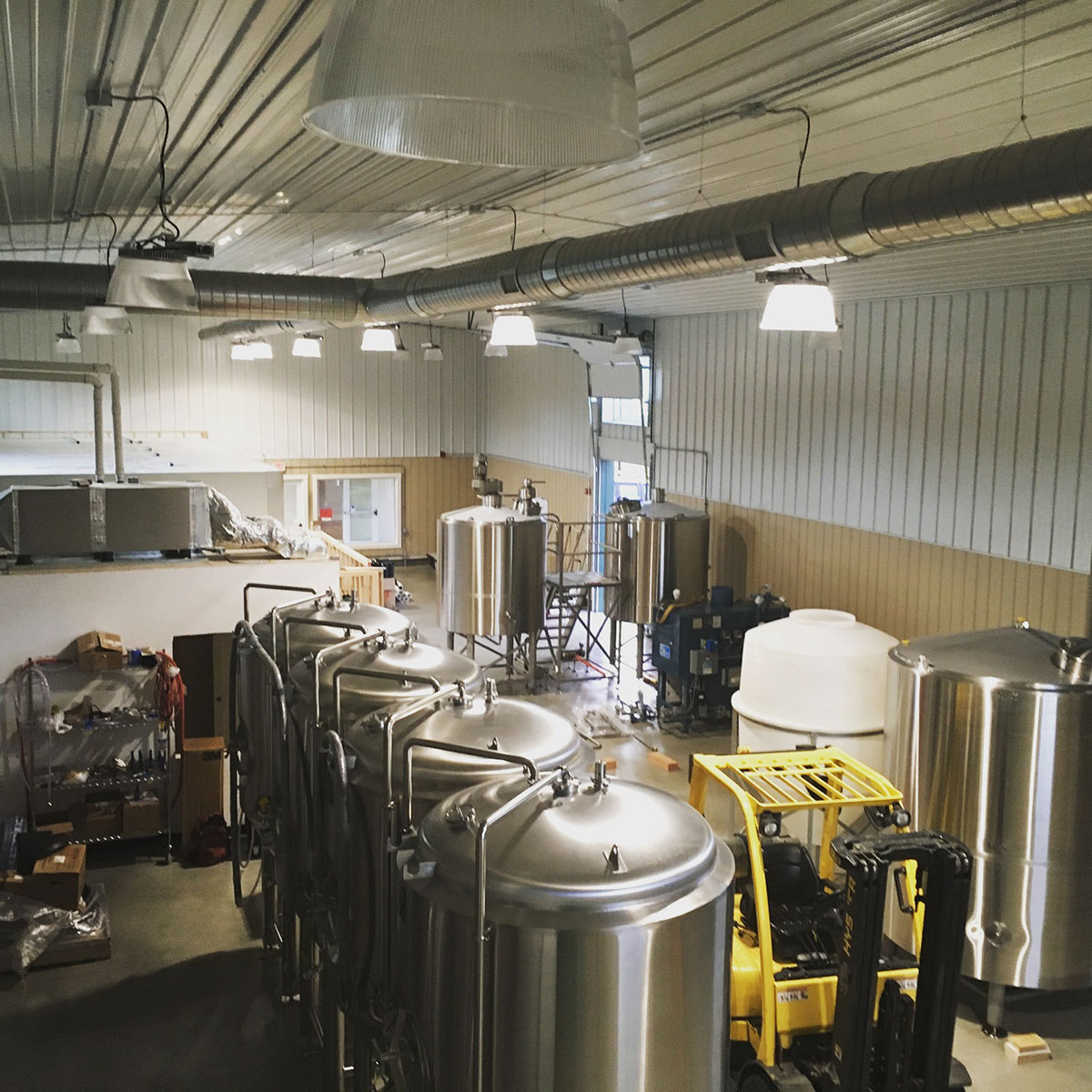 The brewhouse floor at Untold Brewing in Scituate