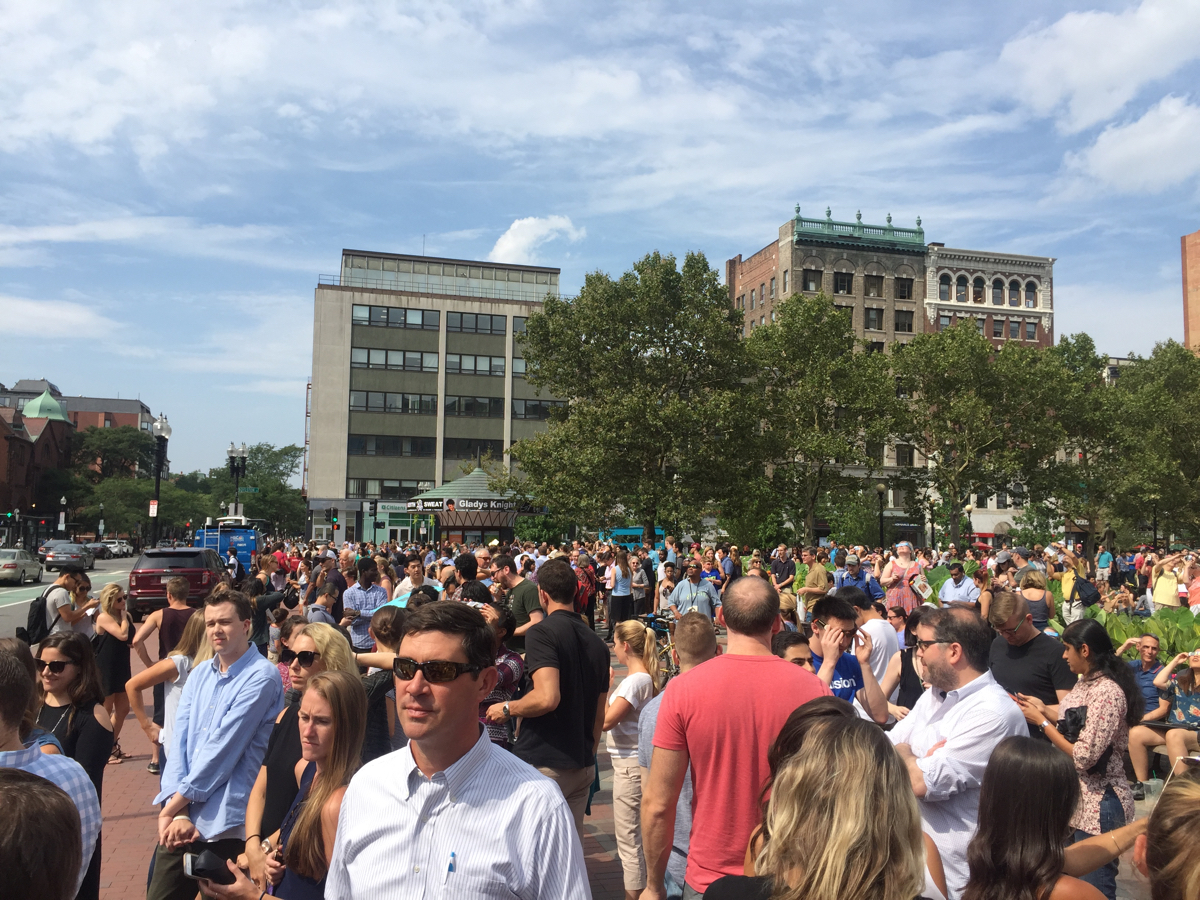 The Eclipse in Boston Brought Thousands to the Street
