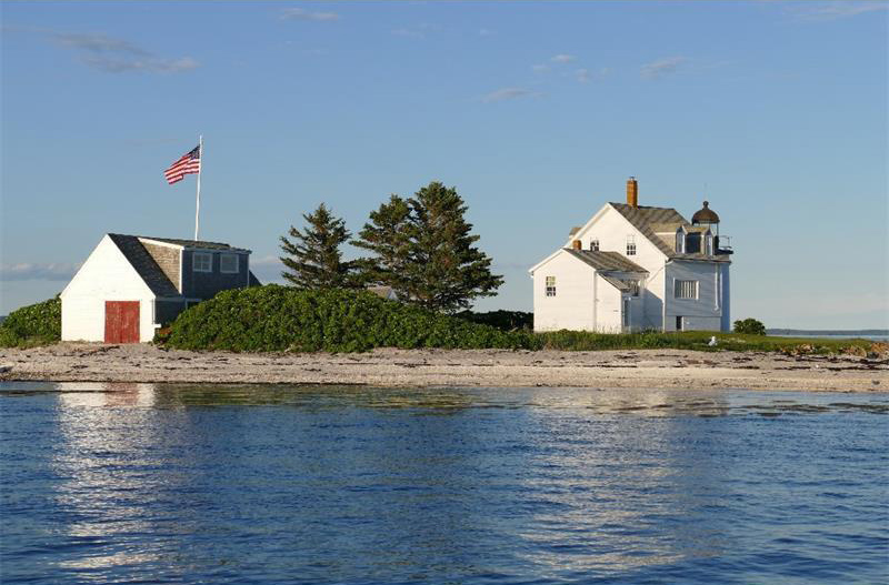 There's a Private Island with a Lighthouse for Sale in Maine