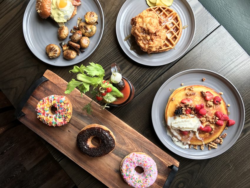 A decadent Sunday brunch spread at Ledger in Salem