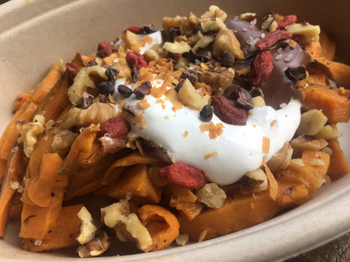NU Cafe will have some healthy-ish Fluff specials, including a bowl with sweet potato, cacao nibs, and Fluff.
