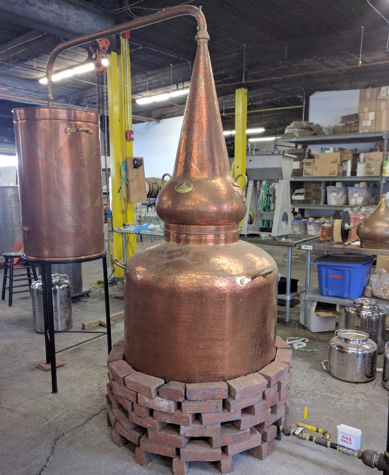 See Short Path Distillery's cauldron—er, whiskey still—during a Halloween block party on Friday