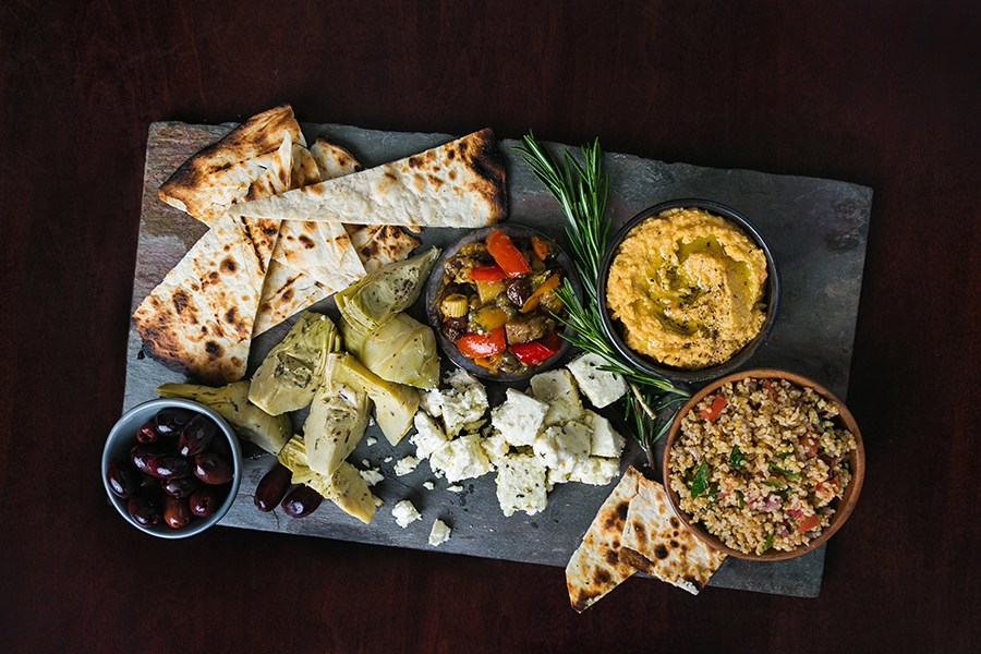 Mediterranean Platter at 75 on Courthouse Square