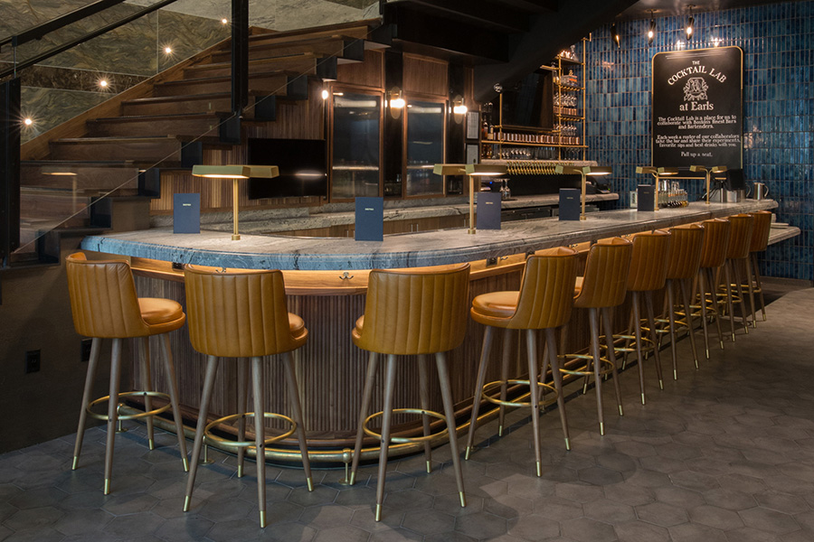 The cocktail lab is the first-floor bar at Earls at the Prudential Center