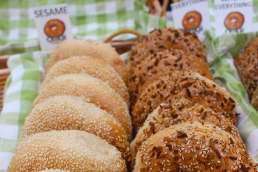 OMG! Bagels are on the menu at the Bagel Table at the Street