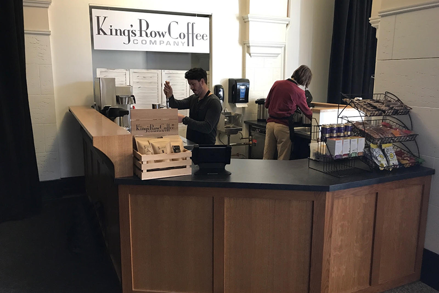 King's Row Coffee kiosk at 401 Park in Fenway