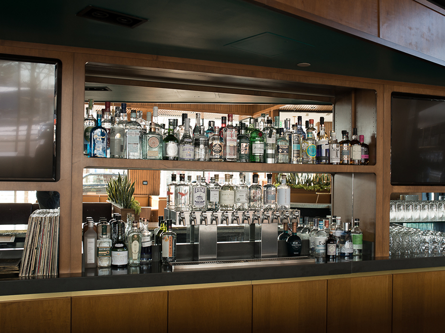 More than 75 different types of gin await at Our Fathers Deli