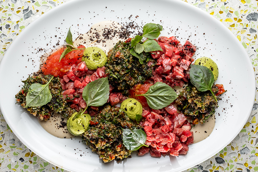 Beef tartare at Our Fathers Deli