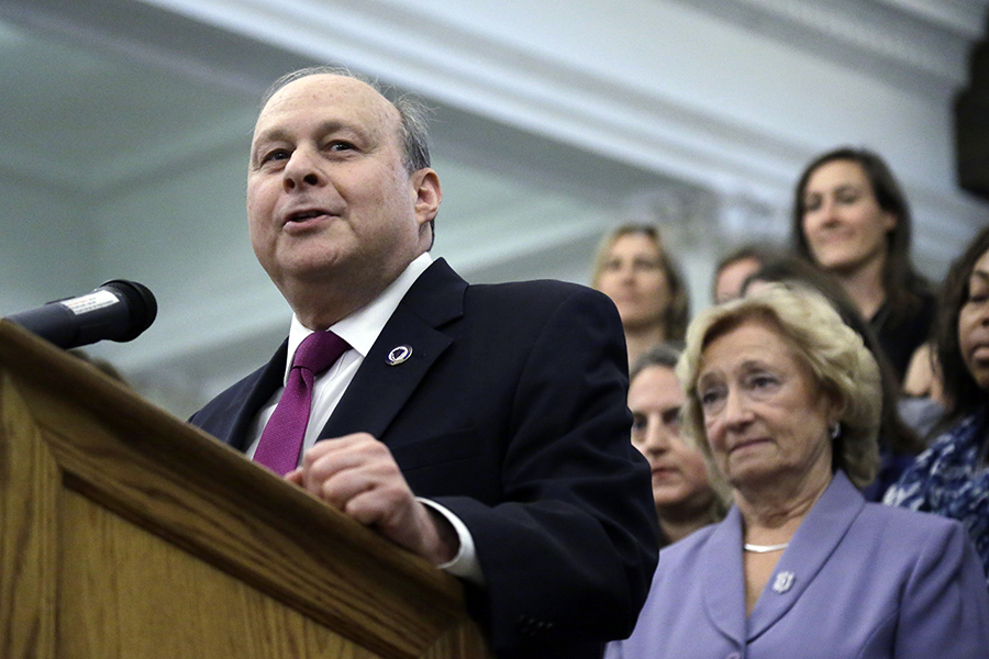 Stan Rosenberg at a lectern