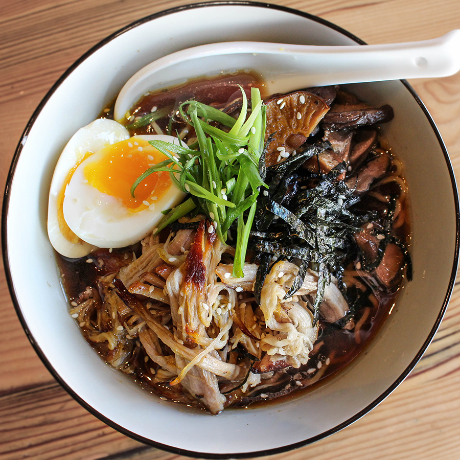 Signature bacon dashi ramen at Lincoln Tavern