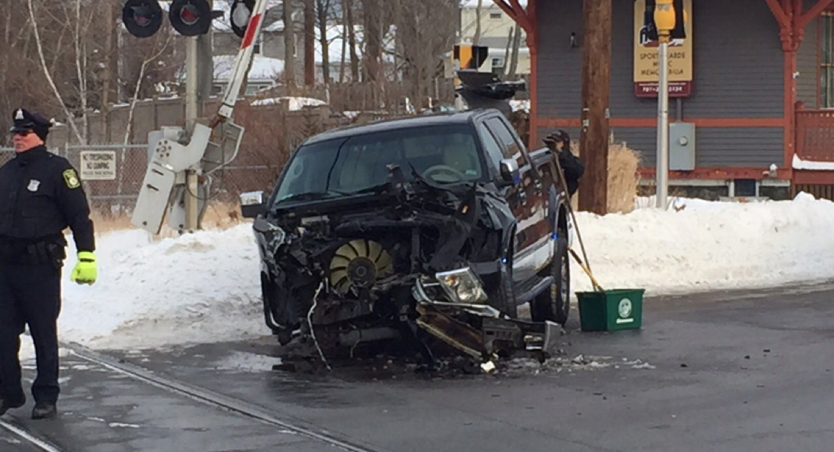 A Kingston MBTA Commuter Rail Train Hit a Truck in Weymouth