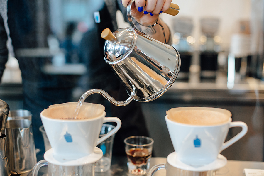 Pour over coffee at Blue Bottle Coffee
