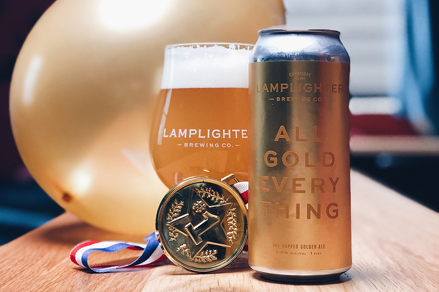 Lamplighter Brewing's dry-hopped All Gold Everything Olympic beer