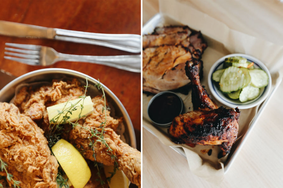 Fried and smoked chicken at Southern Proper in Boston