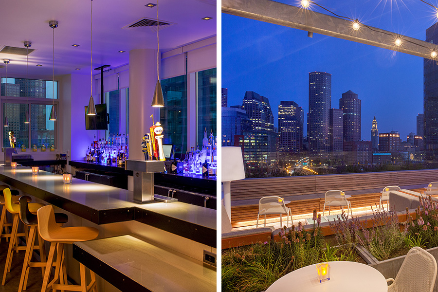 Yotel Boston's indoor/outdoor Sky Lounge