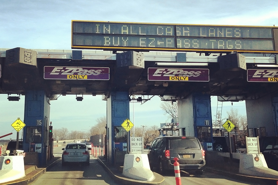 E-ZPass toll booth lanes