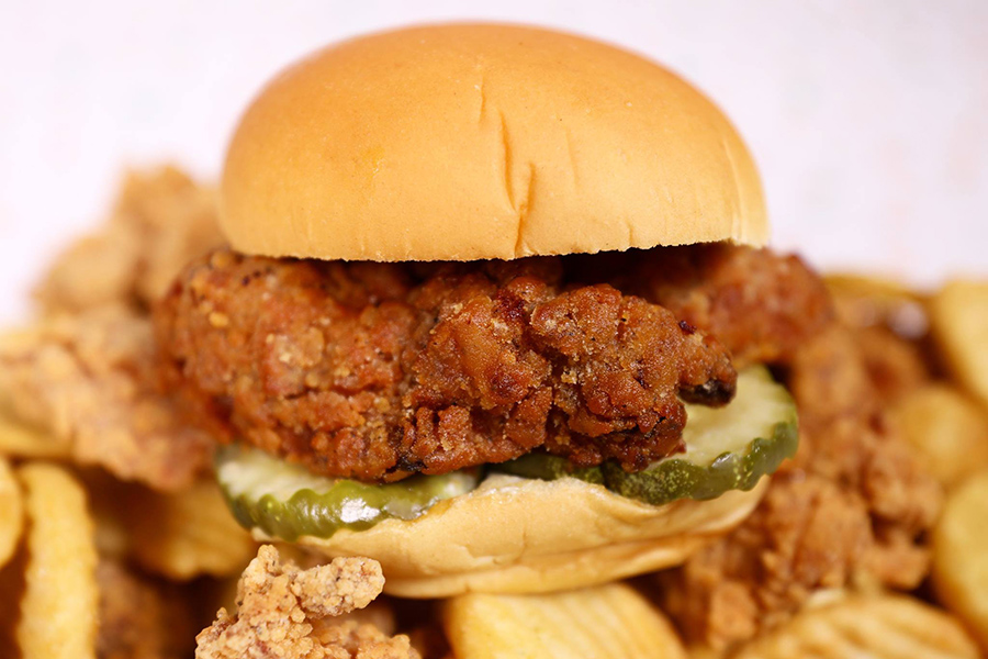 Spicy Fried Chicken sandwich from Fuku