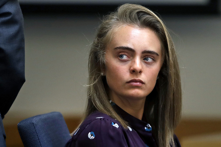 Michelle Carter in a courtroom