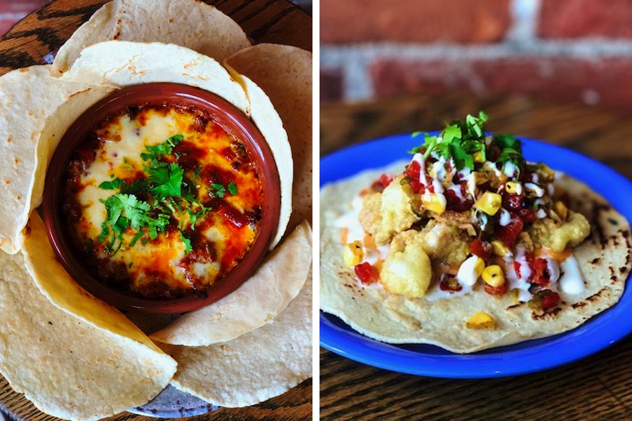 Queso fundido and fried clam taco are among chef Owen Royce-Nagel's new menu items at Casa Verde