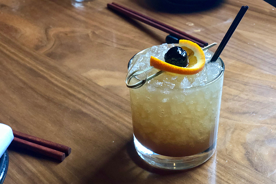 "Fog Over Osaka" from the new tiki cocktail menu at Uni